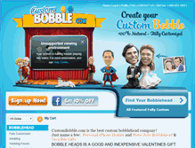 Tablet Screenshot of custombobble.com